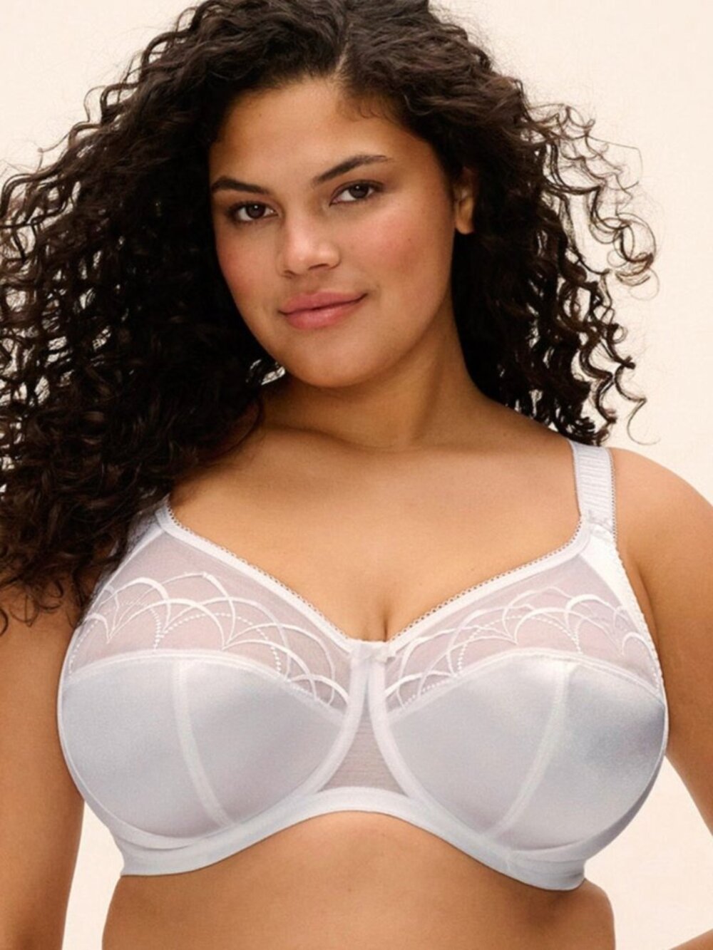 Elomi Cate EL4030WHE Women's Full Cup Support Banded Underwire Bra White 38DDD